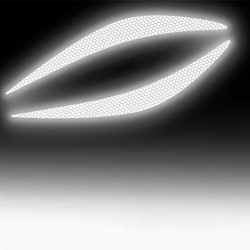 Pair Of Eyeliner Reflective Car Stickers, New Eye Makeup Auto Light Decorative Decals, Cute Reflective Girl Car Decoration Stickers