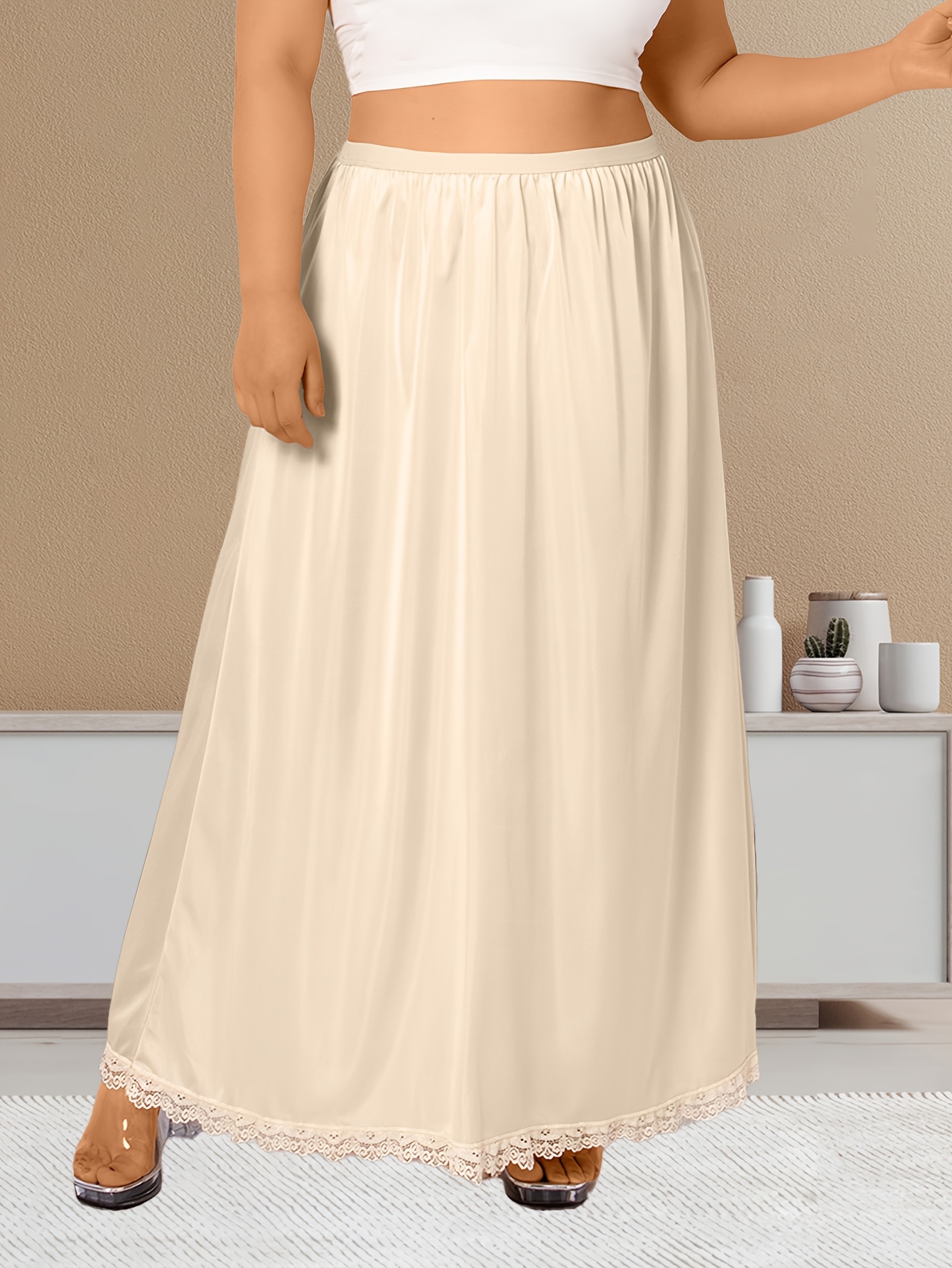 white christmas dresses Women's Organic Cotton Full Slip 4 / Natural main image 1