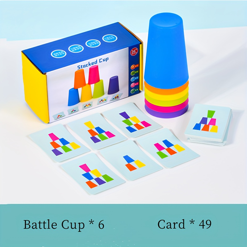 

Stacking Cup Battle Educational Toys, Improve Reaction Capacity Observation, Early Education Board Game Parent-child Interactive Board Game