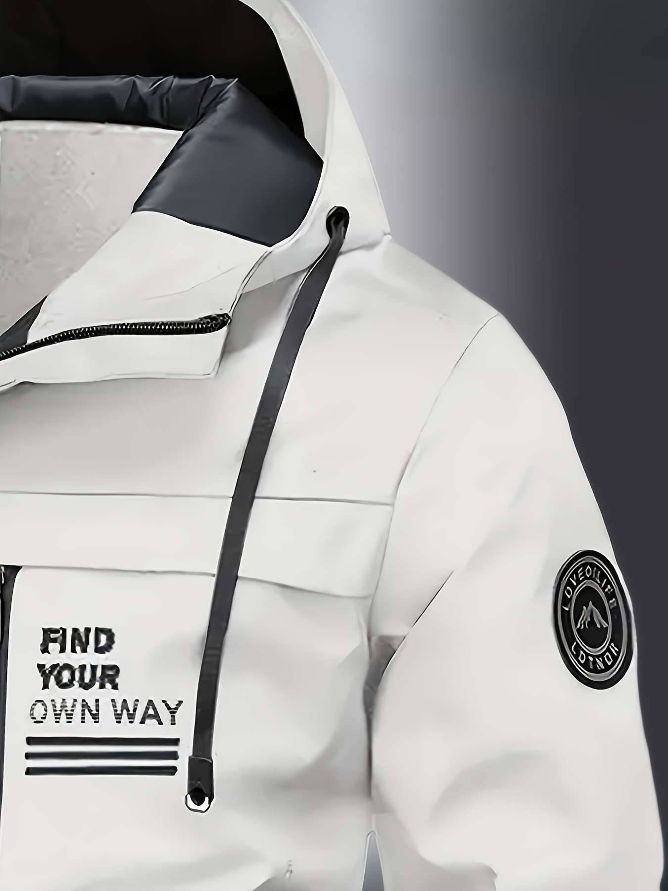 Chaqueta con capucha para hombre, resistente al viento, casual para exteriores, con bolsillos con cierre, forro de poliéster y tela duradera, ideal para deportes de otoño/invierno y uso casual al aire libre, chaqueta con capucha, ropa exterior resistente