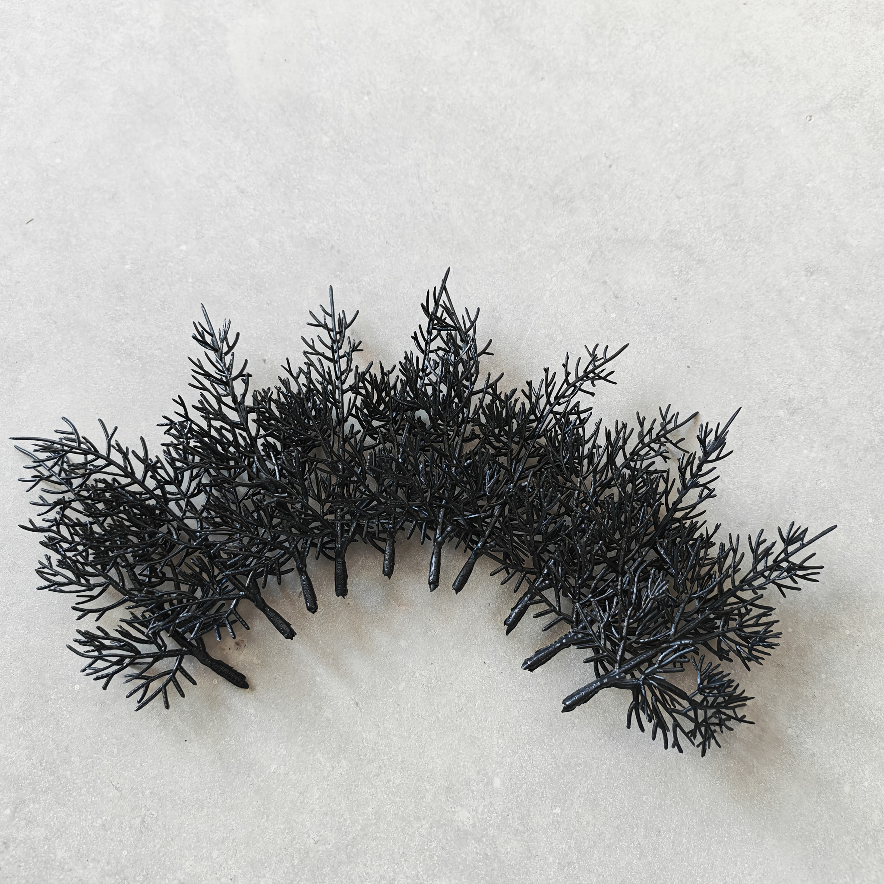 10-pack Artificial Black Pine And Leaves For Halloween Decorations, Holiday Arrangements, Diy Craft Supplies