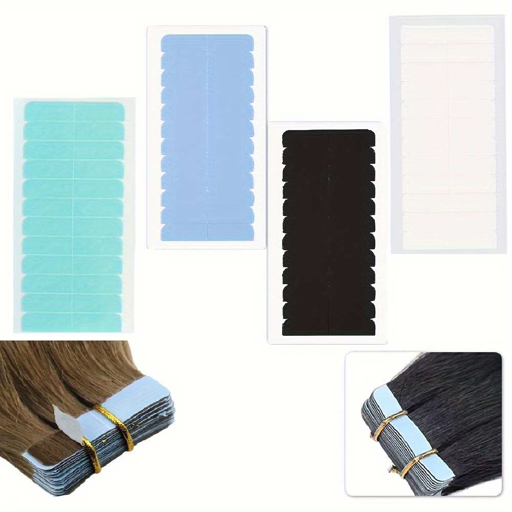 

Hair Extension Tape Strong No-residue Bonding Double-sided Replacement Tape For Hair Extensions, 10sheets (120pieces)