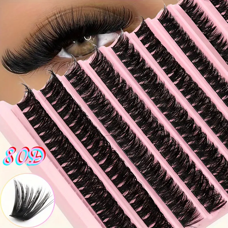 fengxiu eyelash 200 clusters 3d dd mixed lengths reusable diy self application d 10 16mm 0 05mm thickness natural extra thick styles multi pack beginner friendly assorted packaging individual cluster lashes for natural anime makeup looks details 8