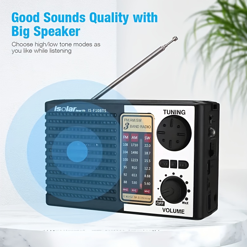 solar portable radio with digital speaker am fm sw mp3 player strong reception led lights usb charging suitable for camping hiking outdoor exploration outdoor audio equipment sturdy design durable structure details 2