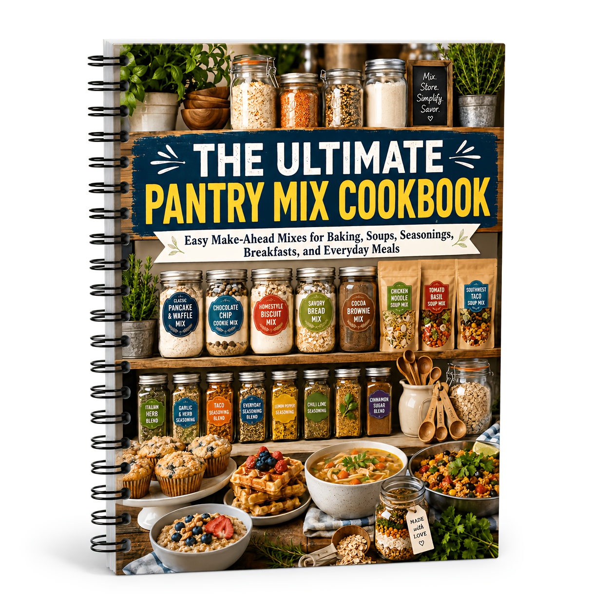 TEMU The Ultimate Pantry Mix Cookbook: Easy Homemade Make-ahead Mixes For Baking, Soups, Seasonings, Breakfasts, Quick Meals, And Budget-friendly