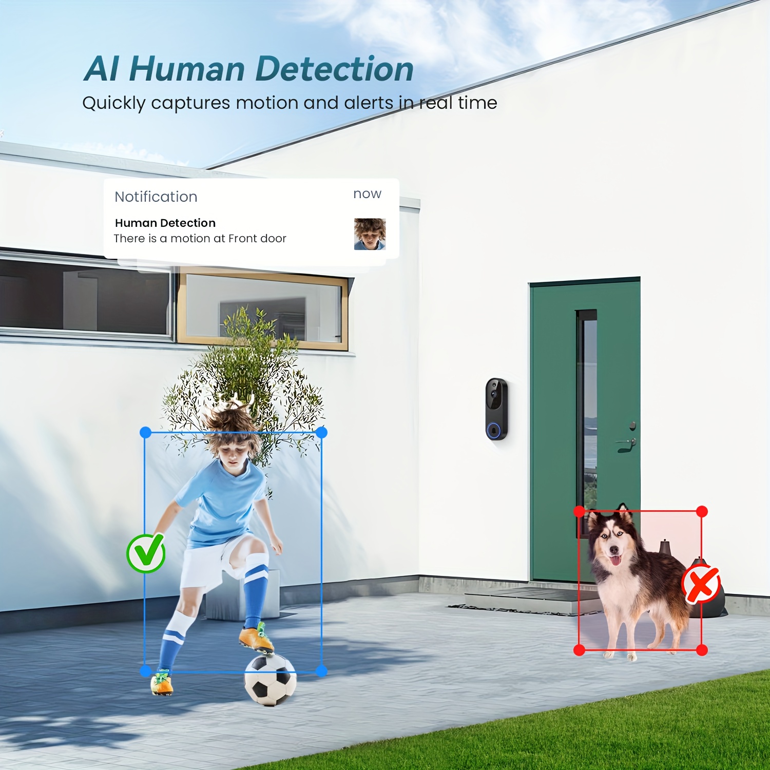 1920P Wireless Wi-Fi Video Doorbell Camera with Two-Way Audio & Night Vision