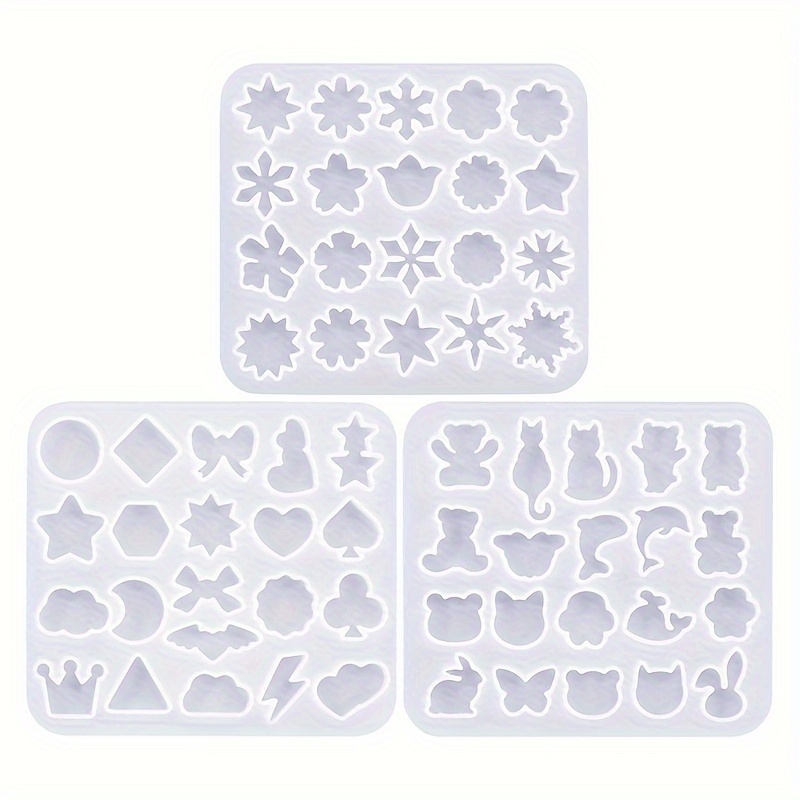 TEMU Diy Crystal Dropping Gel Mold Earrings - Silicone Mold For Star, Moon, Snowflake, Pet Shapes - Homemade Jewelry Mold - Rectangular Shape - Silicone Material