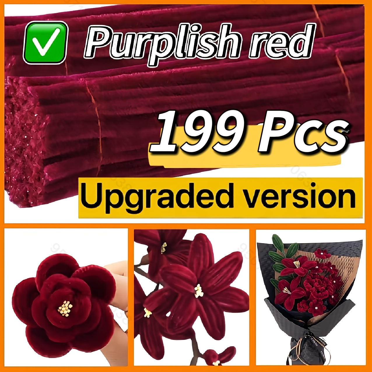 199pcs Upgraded Hand-folding Rod Pipe Cleaners - Flexible & Durable Cleaners Suitable For Diy Crafts, Christmas, Graduation Decorations, Handmade Pipe Cleaners For Art & Pipe Cleaning Rods