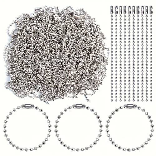 10cm stainless steel bead keychain 10cm stainless steel bead chain keychain ball chain pack