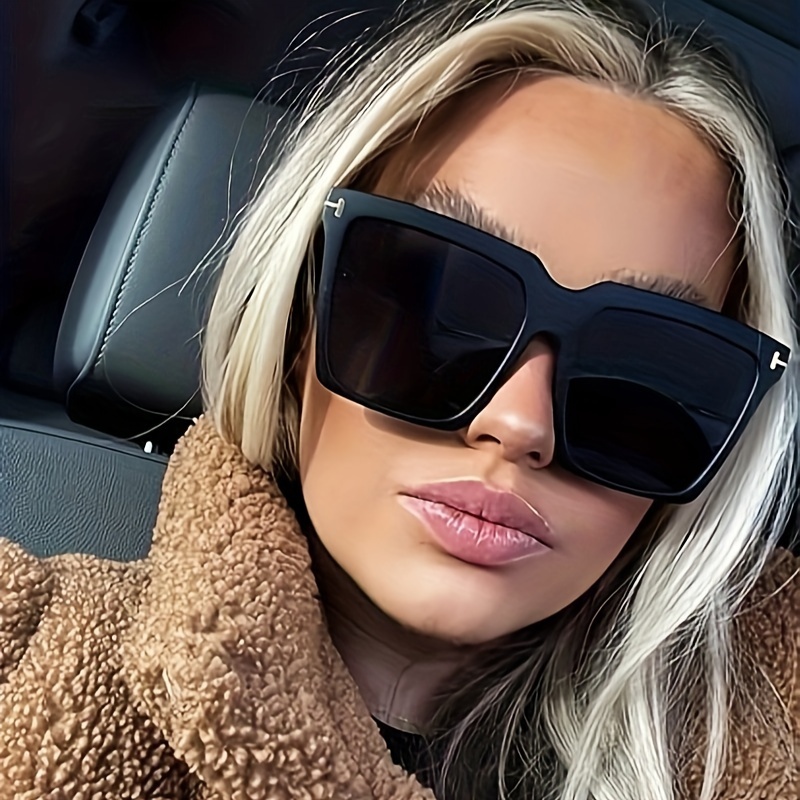 

Oversized Square For Women Men Fashion Gradient Lens Shades Outdoor Driving Sunnies