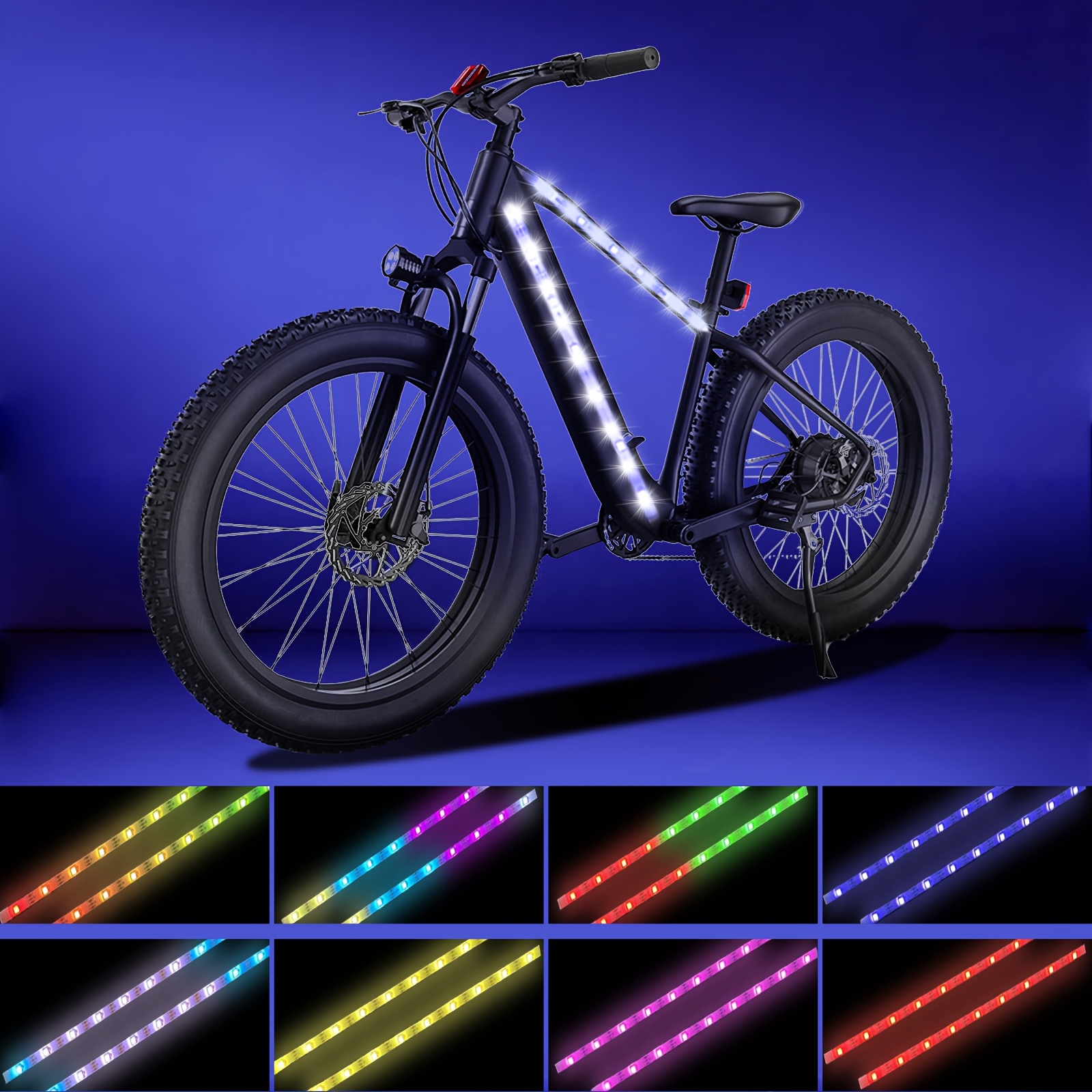 

Led Bicycle Lights ( Style) Are Customizable, , Bike Lights Suitable For Children, Adults, Boys, And Girls - Bicycle Accessories For Night Riding (2*1.64 Feet), Without Battery