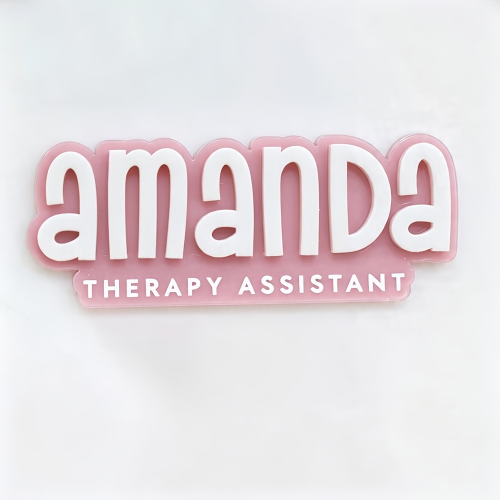 TEMU [customized]modern Brand| Custom Acrylic Nameplates| Nurse, Treatment Assistant, Medical, Shop Badge