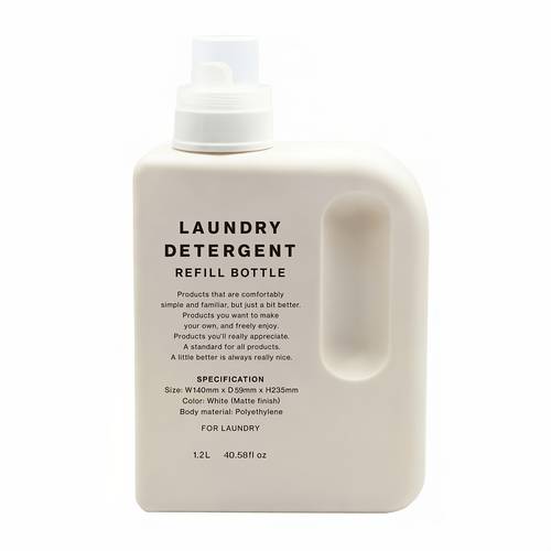 laundry detergent dispenser bottle refillable hdpe container with transparent graduated lid ergonomic handle for laundry detergent laundry softener 1200ml 2 colors