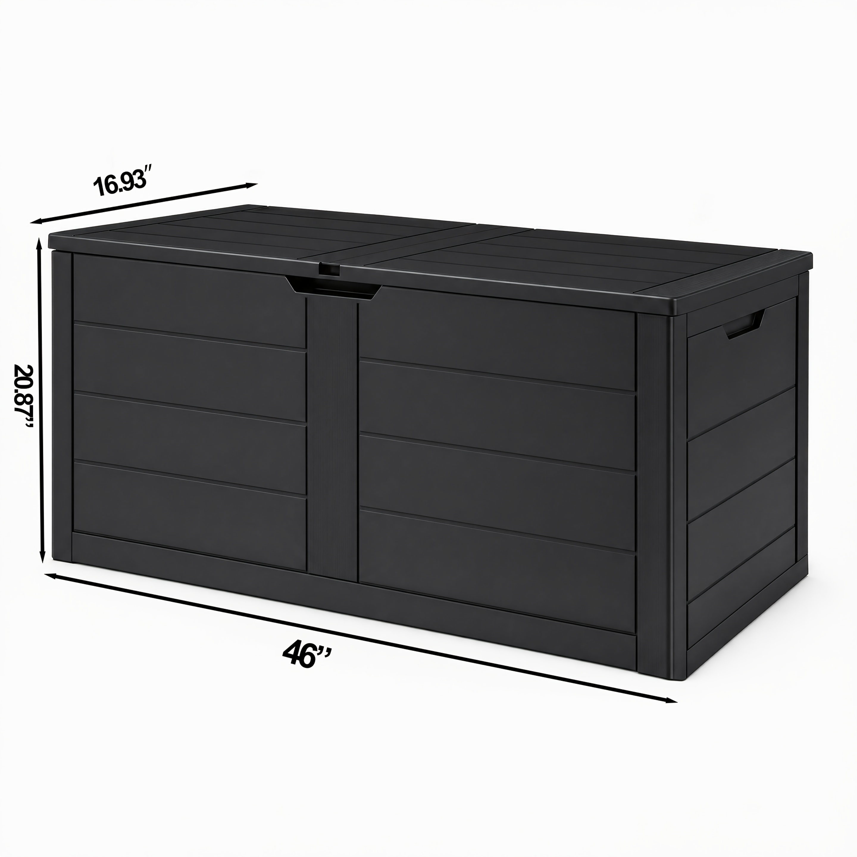 75 Gallon Resin Outdoor Storage Deck Box with Handles