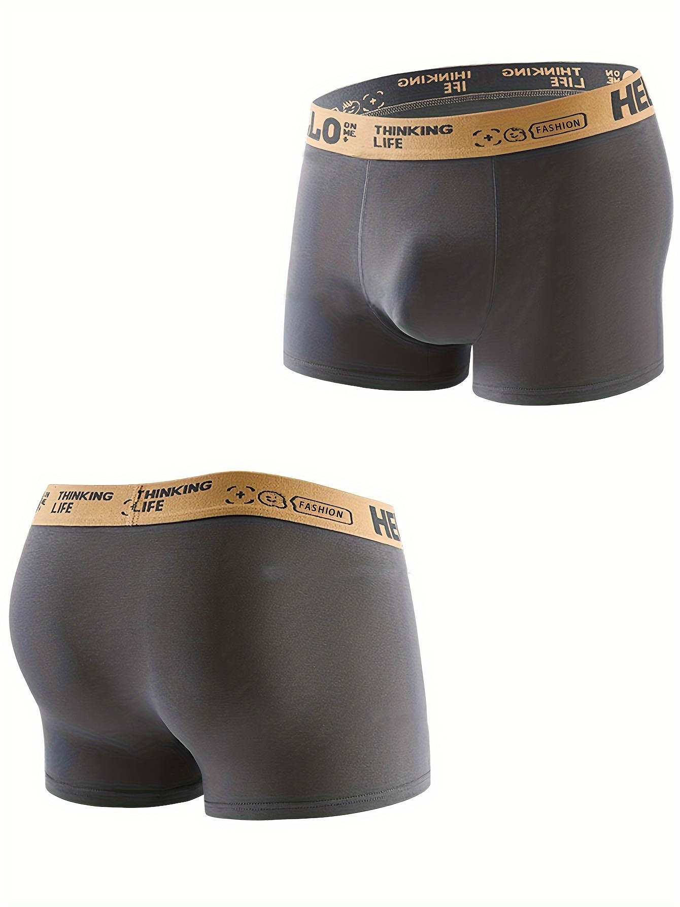 1/3/8/5/10pcs Men'S Breathable Boxer Briefs - Soft, Quick-Dry, Stretchy Underwear with Geometric Patterns, Comfort Fit for Casual Attire, Comfortable Underwear | Stylish Boxers | Breathable Fabric