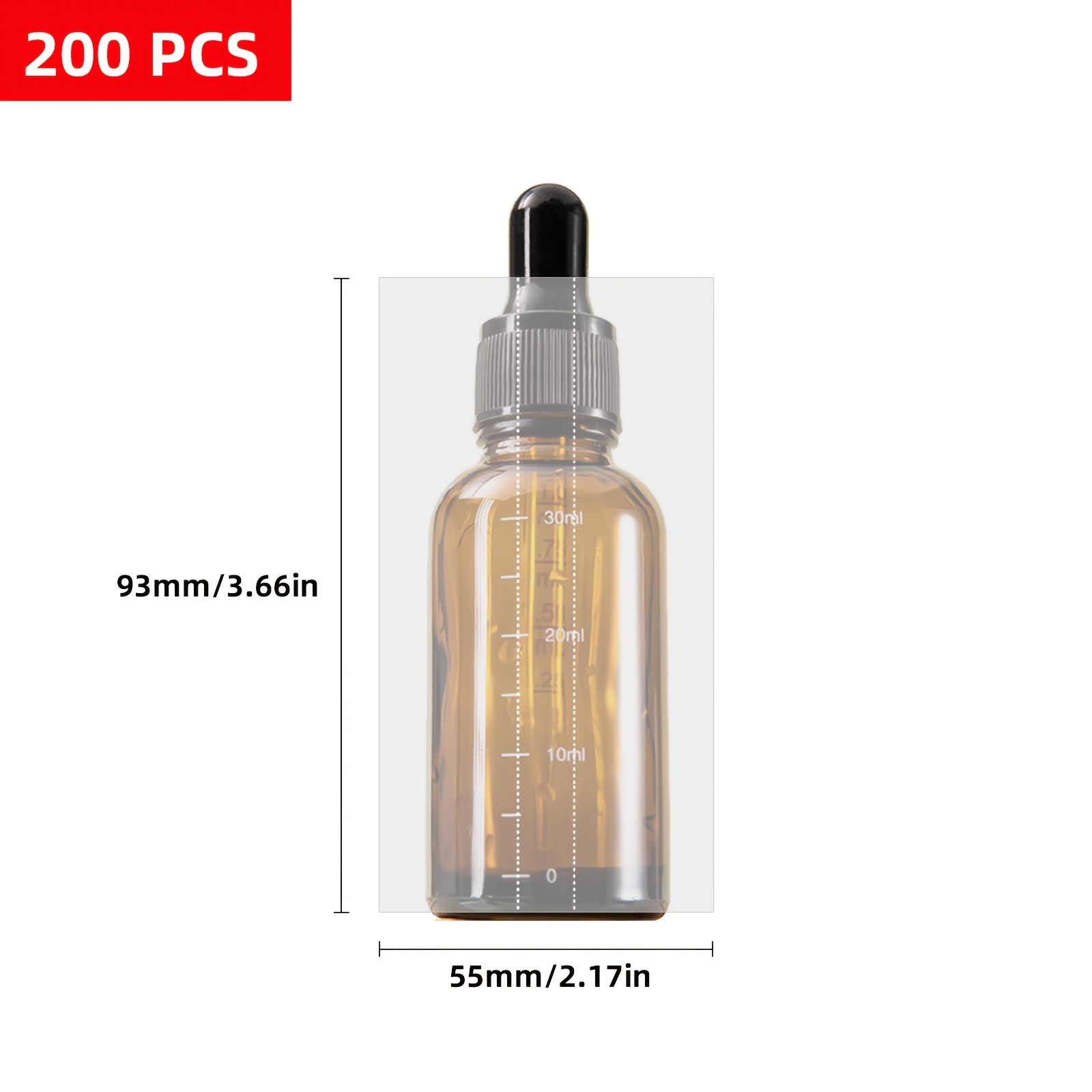 TEMU 200pcs Pvc Heat Shrink Film, Suitable For 30ml Test Tubes, Anti-tampering Film, Transparent Heat Shrink Packaging/shrink Wrapping Bottle