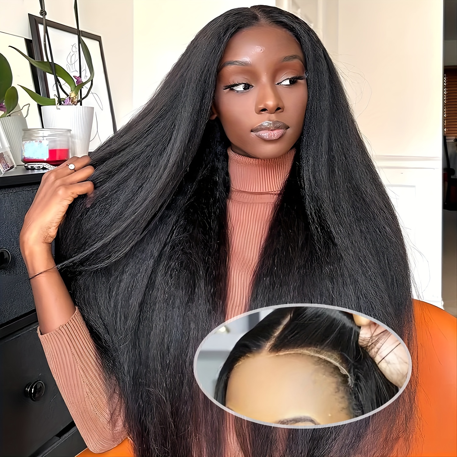 Glueless Wigs Human Hair Straight Lace - Temu New Zealand