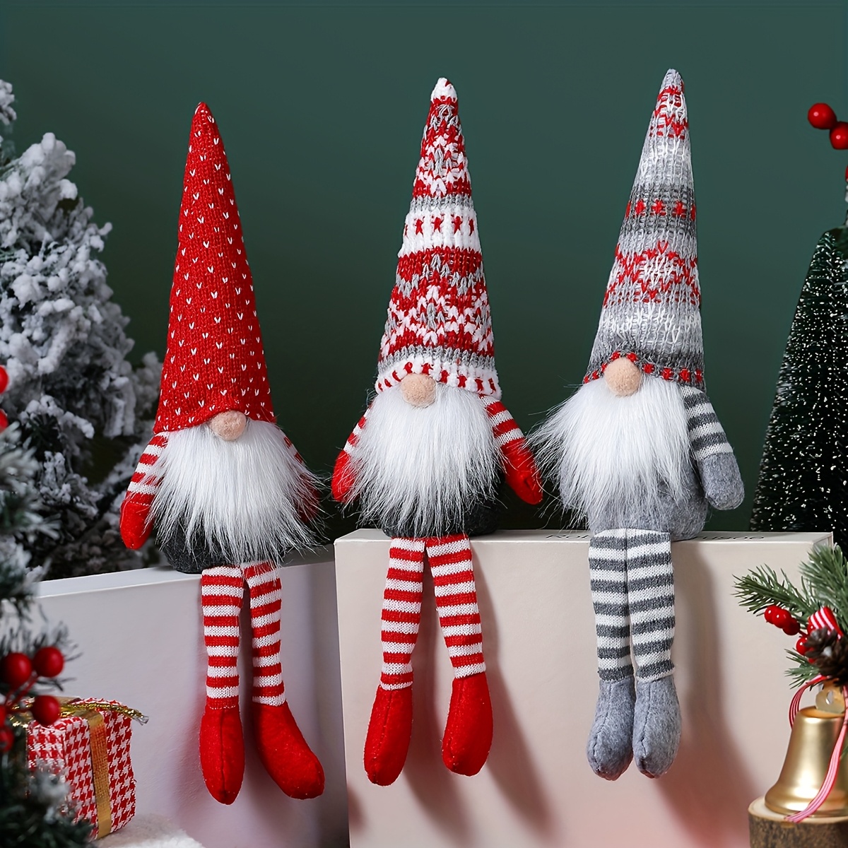 1pc 3pcs holiday christmas gnome doll decoration   style faceless elderly decoration   hanging at home and hotel christmas parties holiday decoration