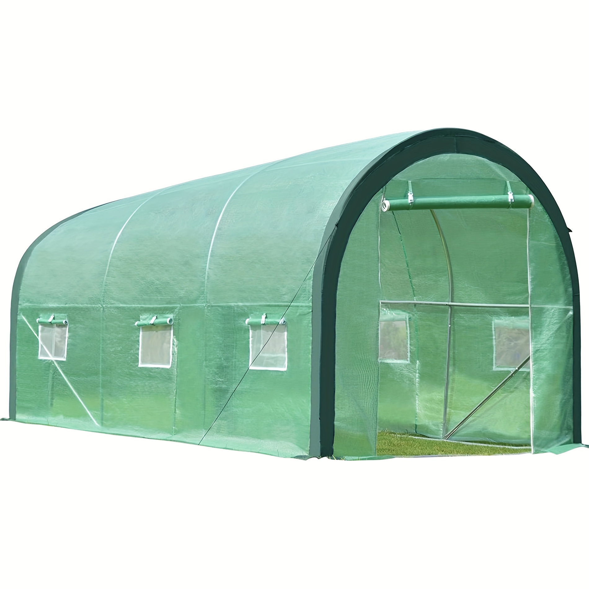 

Aoodor 12 Ft. X 7 Ft. X 7 Ft. Walk-in Tunnel Greenhouse Patio Greenhouse Heavy Duty Frame