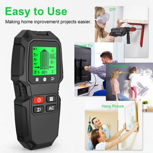 7 in 1 handheld non intrusive wall scanner metal detector diy inspection with depth indicator ac no for wood metal detection plumbing surveys site detector