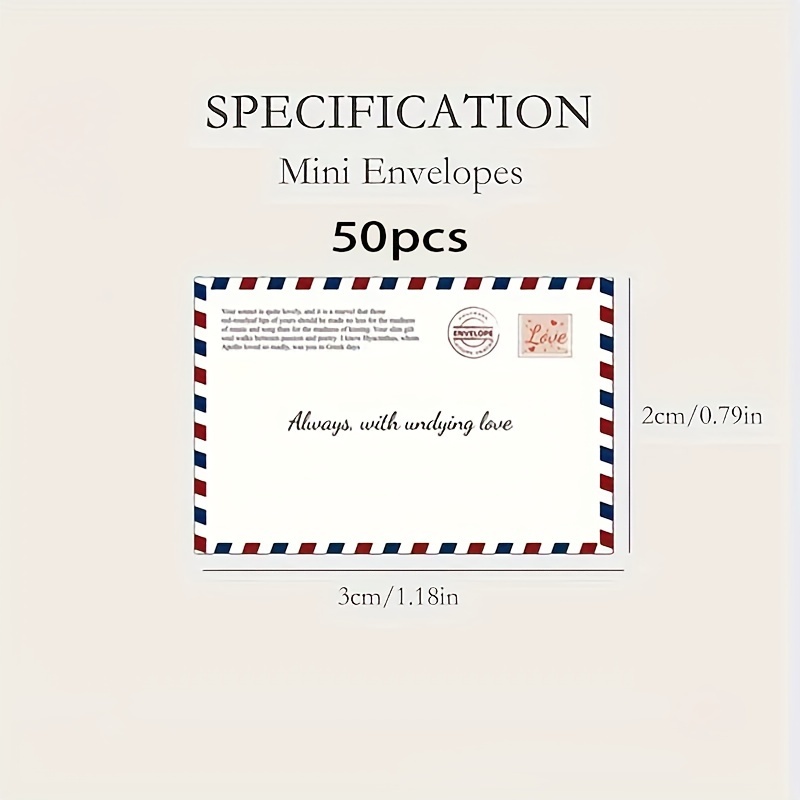 50pcs/100pcs A Set Of Diy Mini Envelopes For , , Parents, Etc. Graduation Gifts, Start Of School Gifts, Valentine's Day Gifts, Anniversary Gifts, Mother's Day Gifts