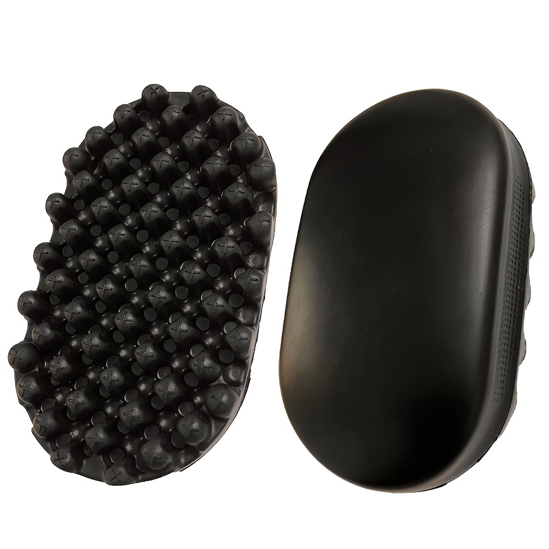 a black hairbrush featuring a twisted afro comb this washable and durable curly hair sponge comb is ideal for all hair types and serves as a hair styling tool Product details 4