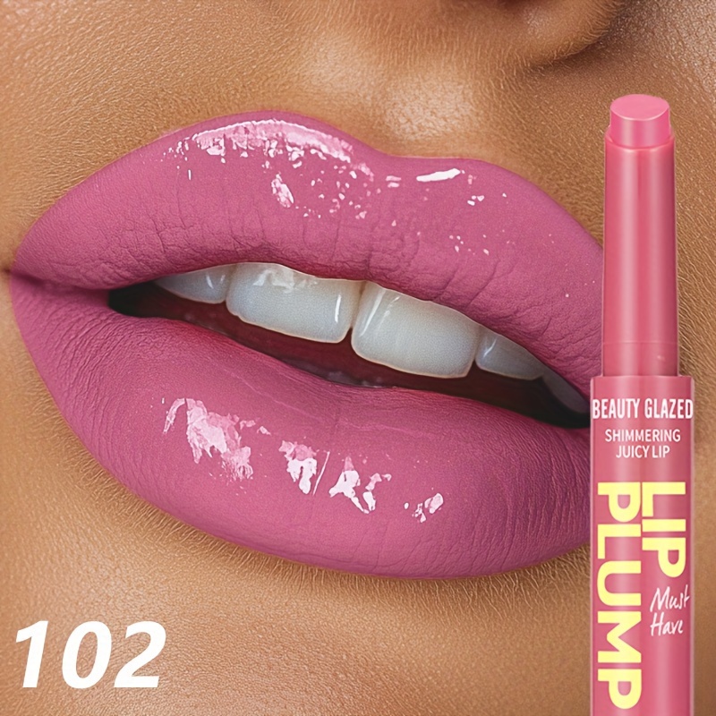 Image of 12 Colors Shimmer Moisturizing Gloss Lipstick Pen, Press-on Style Glossy Lip Care Cosmetics, Lipstick 2in 1, Nourishing And Long Lasting