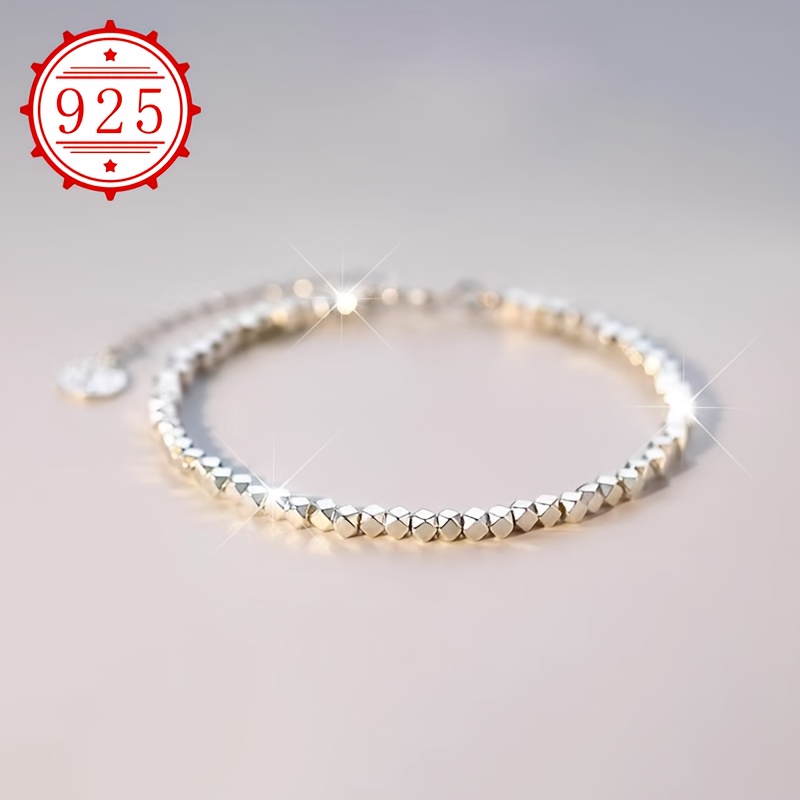 925 Silver Irregular Geometric Cut Bracelet Unisex Hand Ornament