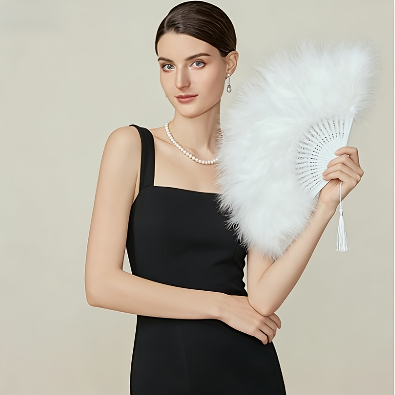 TEMU Elegante portatile a forma di piuma, in stile oscillante, per feste a tema Gatsby degli anni '20