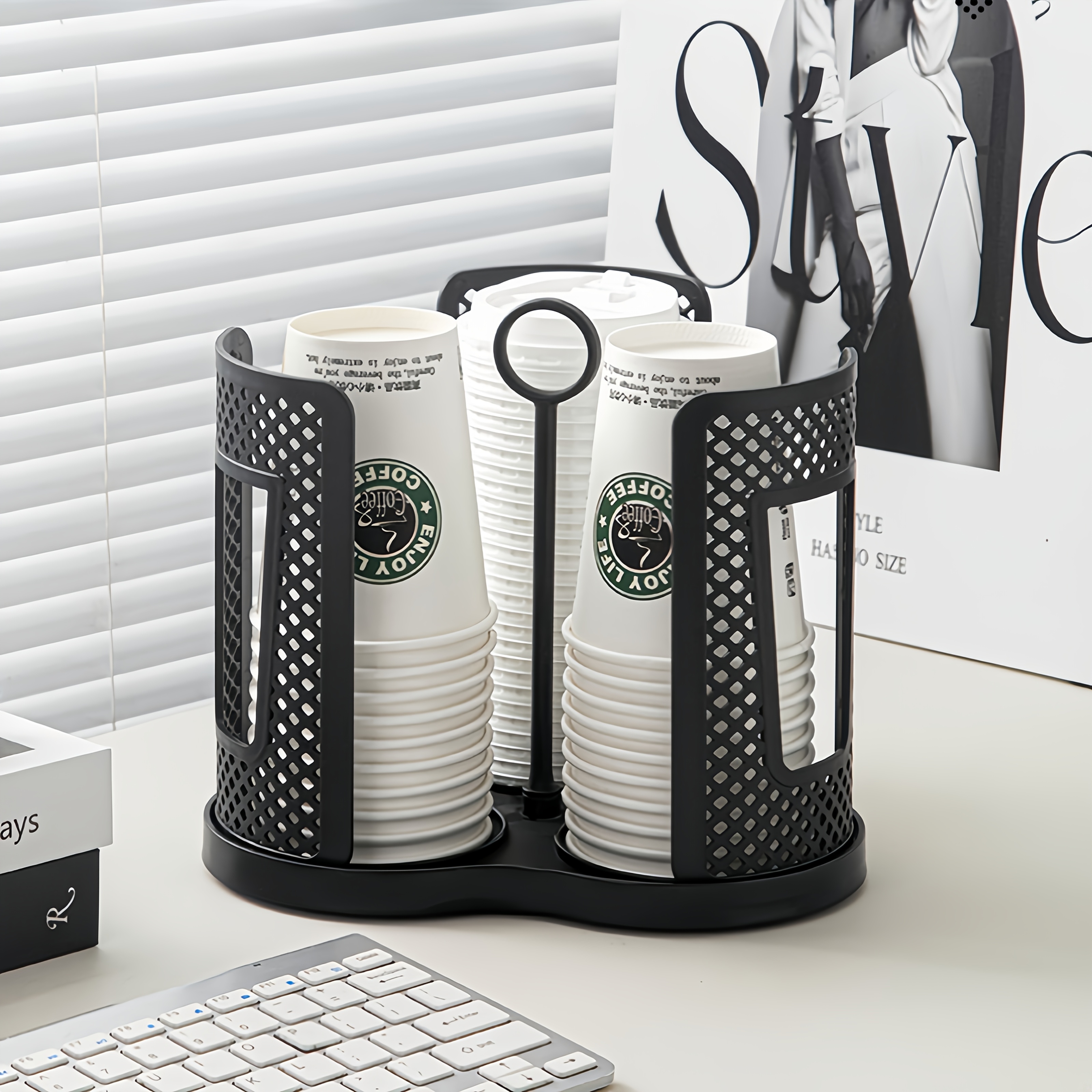 3 Pezzi Porta Tazze 6 Ganci, Porta Tazze Da Appendere Con Viti