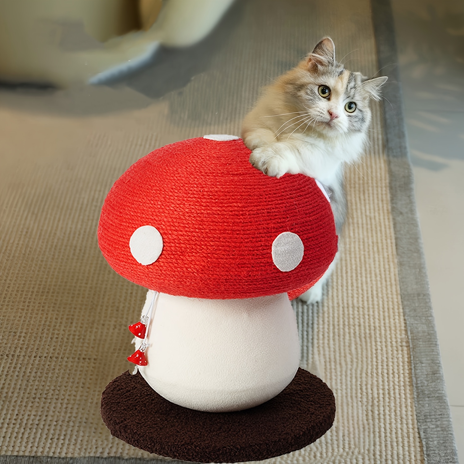xl vertical sisal mushroom shape cat scratching station cat