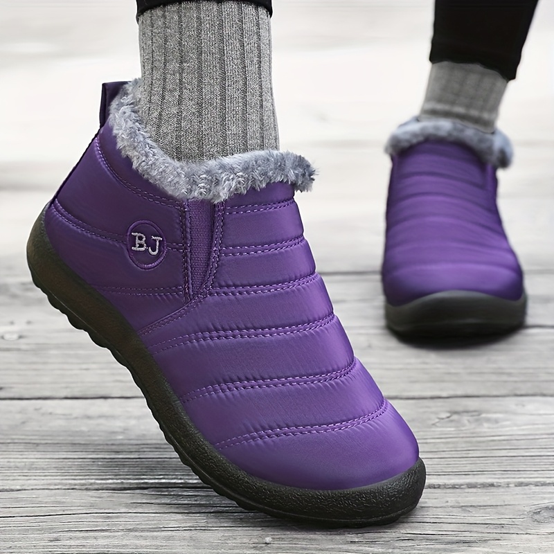 Women's Warm Winter Snow Boots, Plush-Lined Insulated Shoes