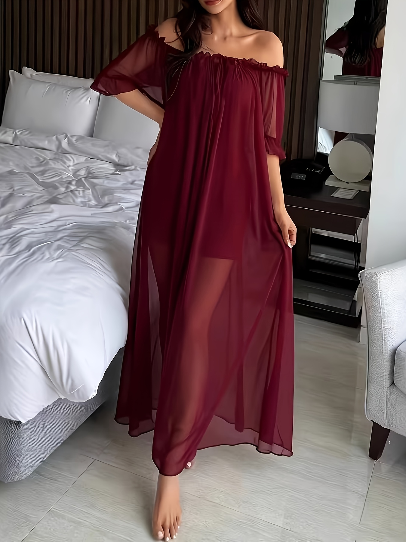 flowy sleep dress Graycee Cotton Nightgown – Hand Block Print Sleep Dress main image 0