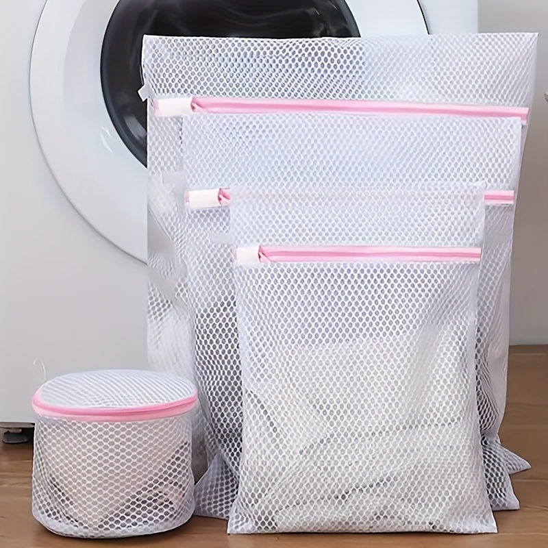 [durable Mesh] Mesh Laundry Bags | 4pcs Set | Durable | With Zippers | For , Underwear & Clothes, Washing Machines, Laundry Bags