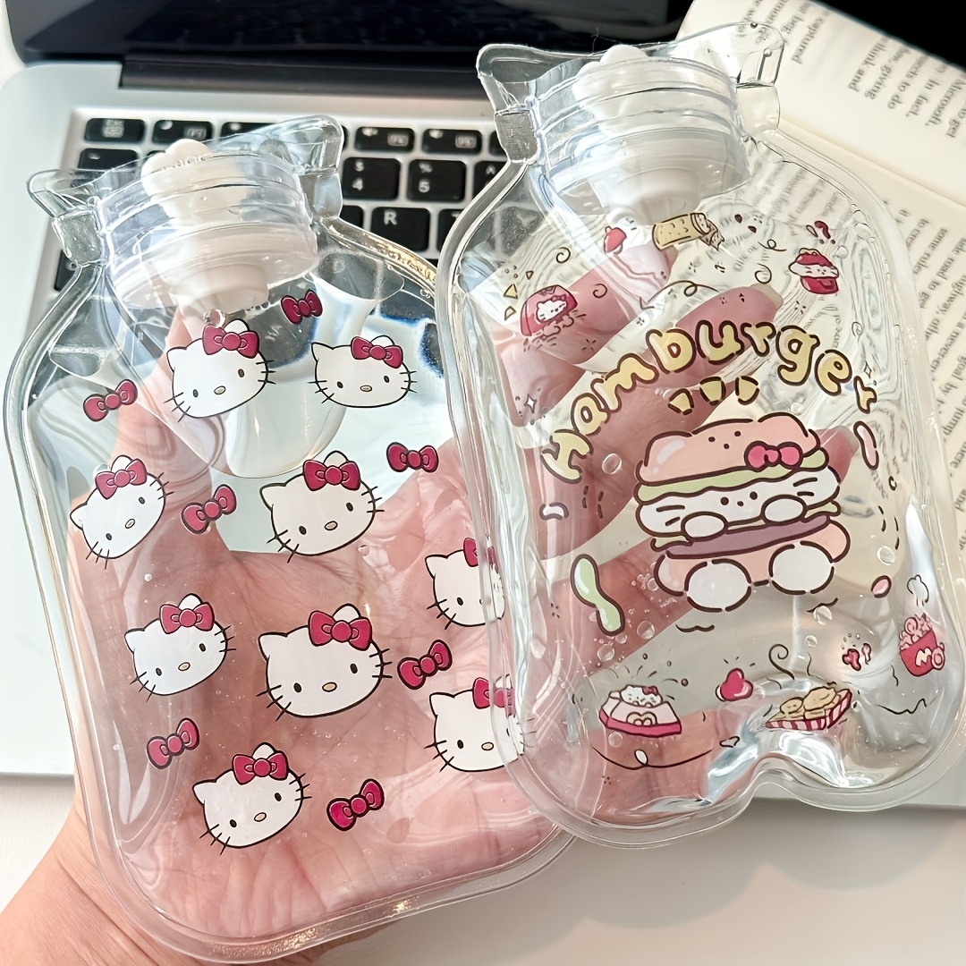 

[1pc Hello Kitty Hand Warmer] 1pc Hello Kitty & Hamburger Cartoon Water Heating Hand Warmer, Portable Transparent Pvc Travel , No Battery Required, For Autumn And Winter, Ideal Gift For