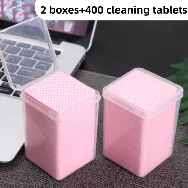 TEMU [ 2 Boîtes + 400 de Nettoyage], de Nettoyage pour Greffe d'Ongles et Cils, Outils de Beauté pour Cils, Serviettes de Retrait d'Ongles, Nettoyage