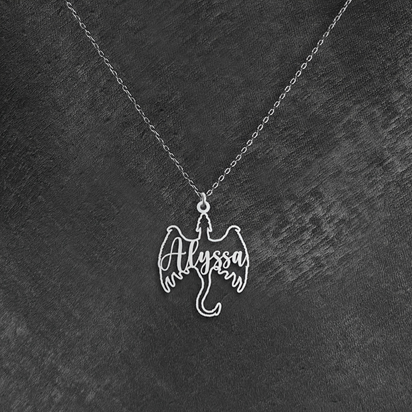 E-shop Personalisierte Edelstahl Drachen Anhänger Halskette, passend für Drachen-Enthusiasten, ein einzigartiges und traumhaftes Schmuck-Talisman