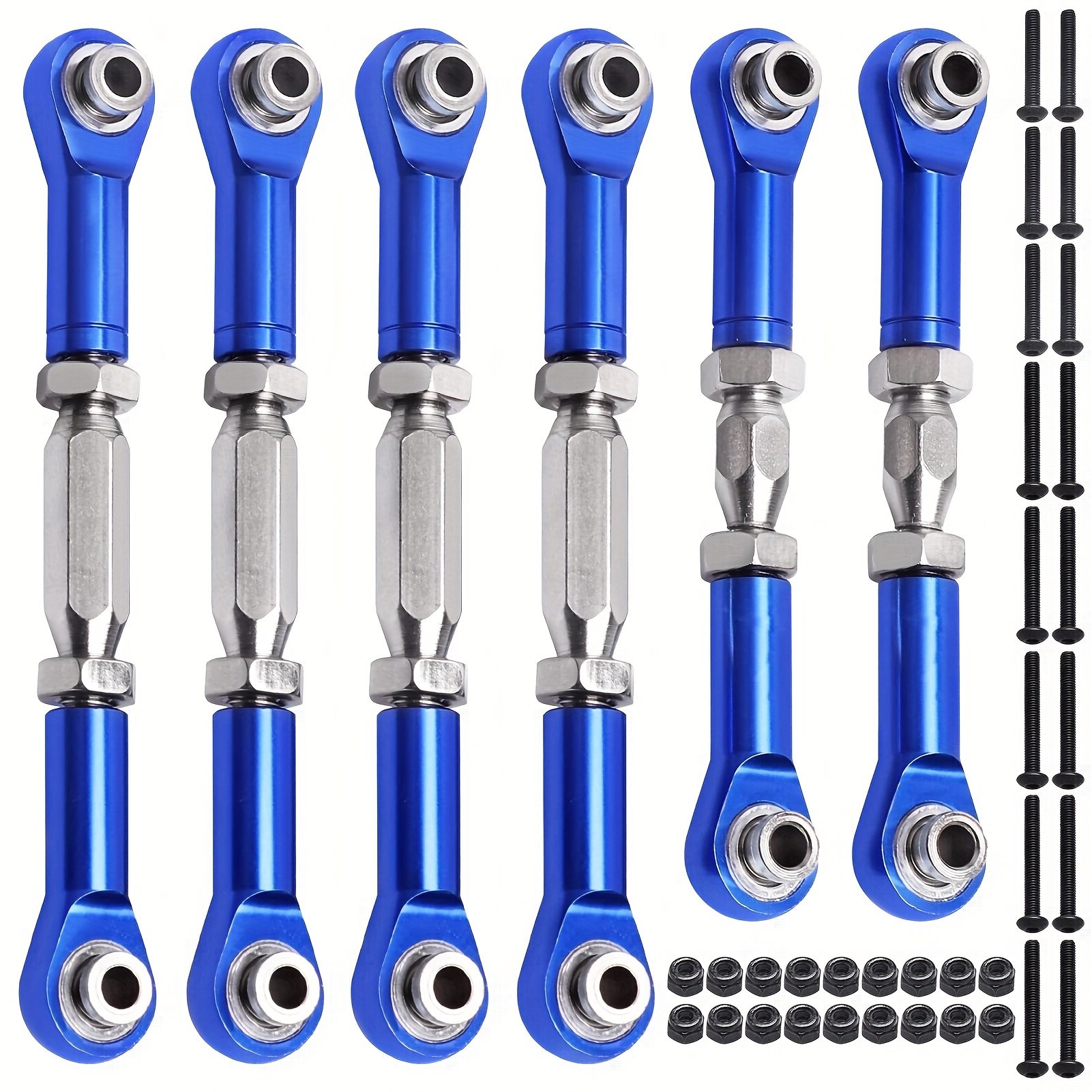 

Hobbypark 6pcs Adjustable Turnbuckles & Set For 4x4 Truck - Aluminum Alloy, Easy , Navy Blue