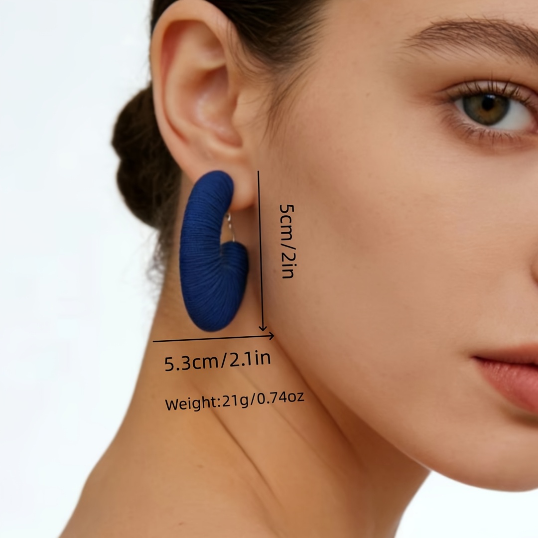 Women's Bohemian Style Circular 3D-Printed Acrylic Earrings