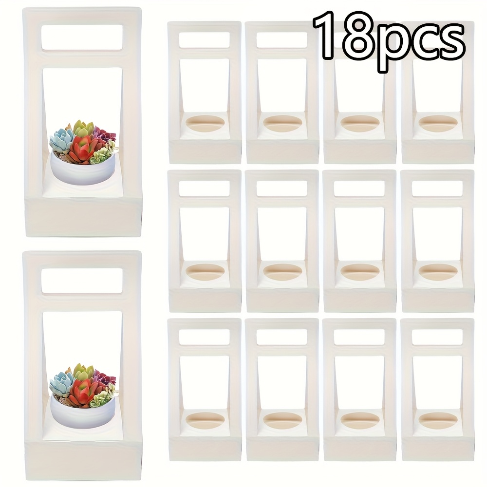 18pcs elegant white floral gift boxes floral gift boxes foldable paper succulent planter boxes for   and special occasions gift boxes for gifts