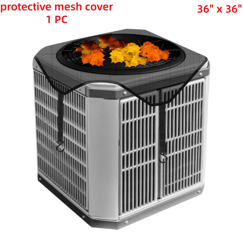 TEMU Housse de protection pour unité extérieure de climatiseur central, Housse de protection en pour extérieures de climatiseur, Housse de protection