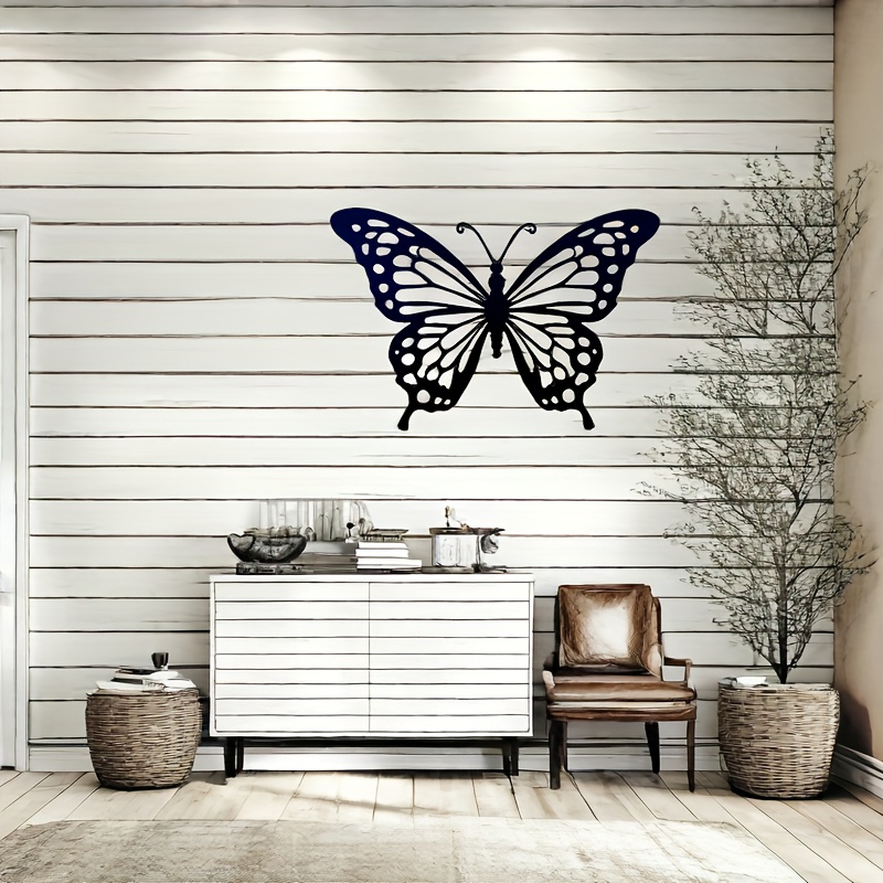 

Rustic Metal Butterfly Wall Art, 3d Silhouette Decor For Living Room, Fence, Garden, Wedding, , Universal Holiday Decor - No Electricity Or Feathers Required