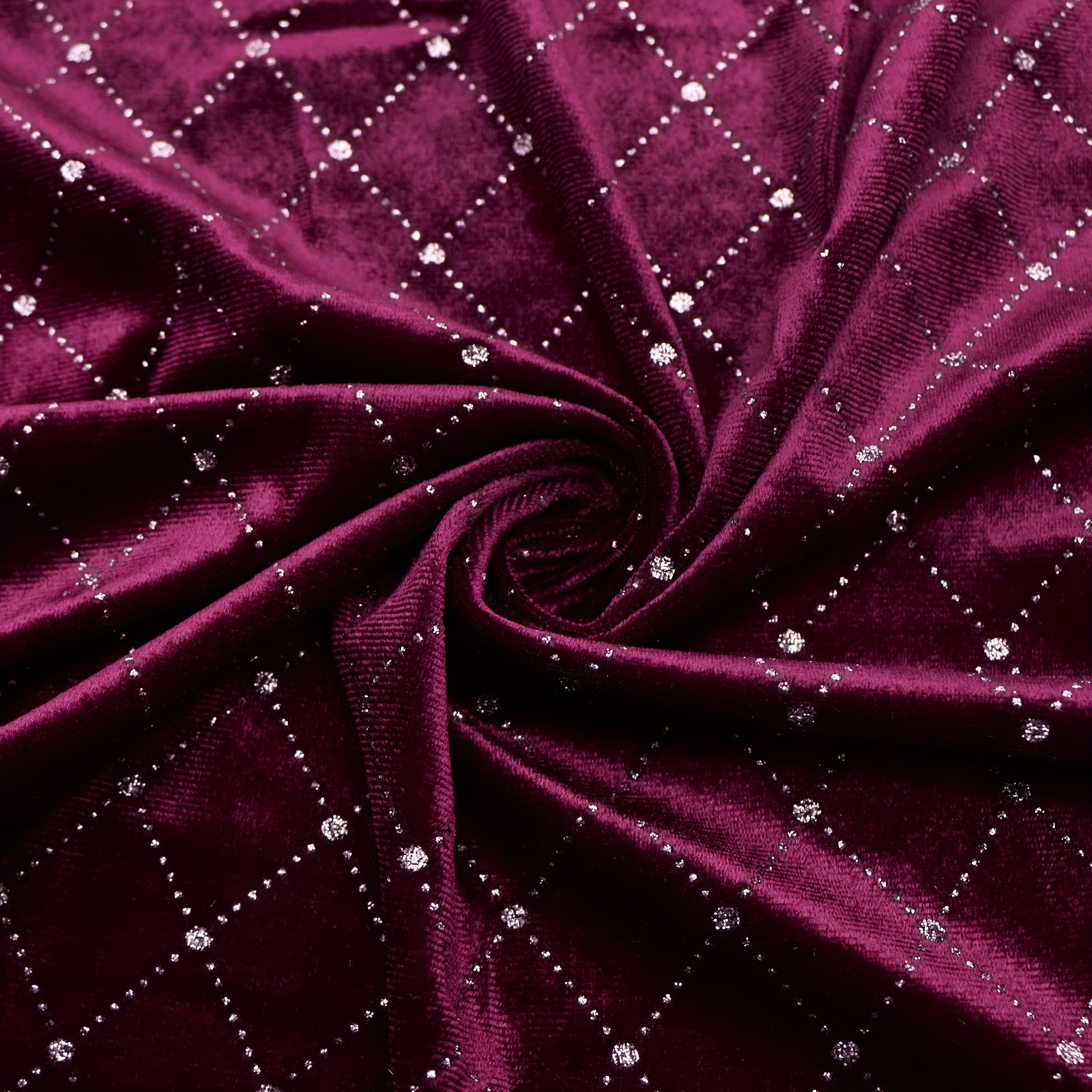E-shop Glitzer Samt Stoff - 55.12X19.68 Zoll (140X50 cm) Funkelnder Polyester zum Nähen, Nur Handwäsche, Nähzubehör