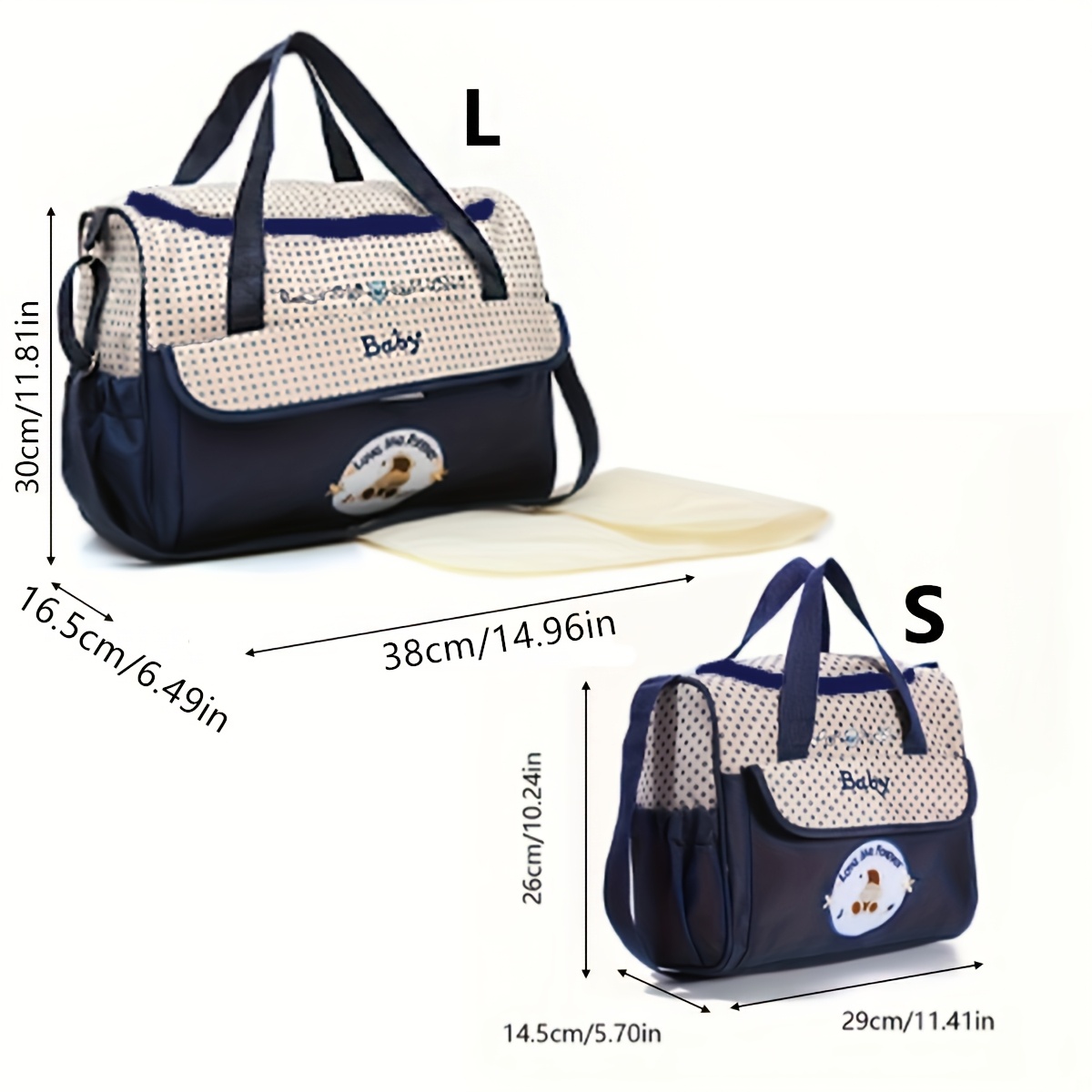 Large Parent Bag Multifunctional Large Capacity Fashion High Quality Cartoon Crossbody Diaper Bag
