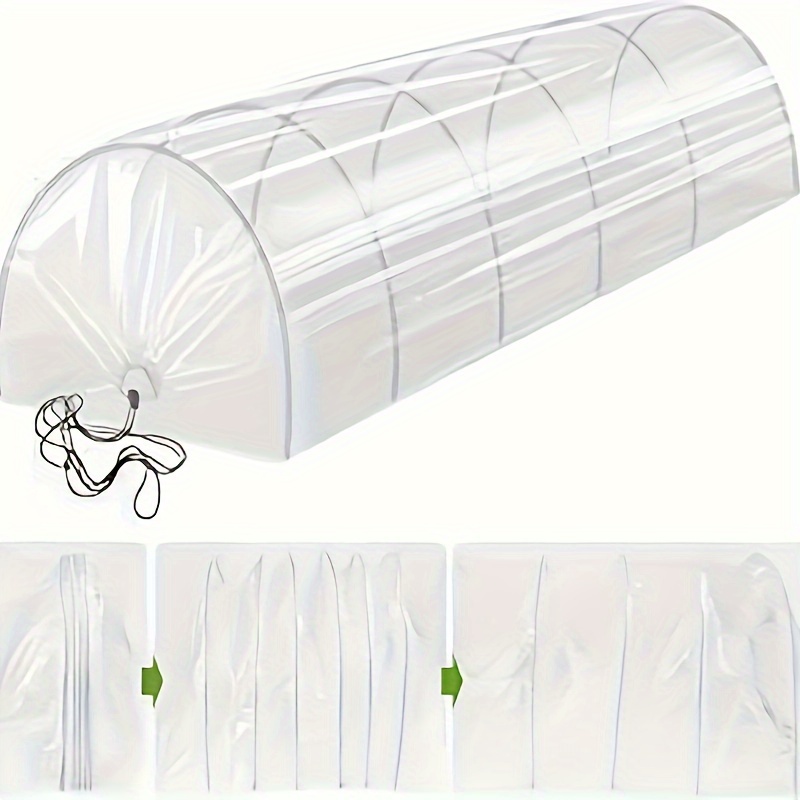 E-shop Mini Gewächshaus Tunnel Gewächshaus, Outdoor Garten Glockenförmiger Tunnel Abdeckung Gartenbogen Hochbeet, Outdoor Gewächshaus Kit, Geeignet