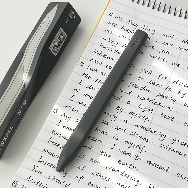 TEMU Penna a gel torsione creativa 1 pz 0.5mm penna penna da scrittura morbida al tatto articoli per ufficio