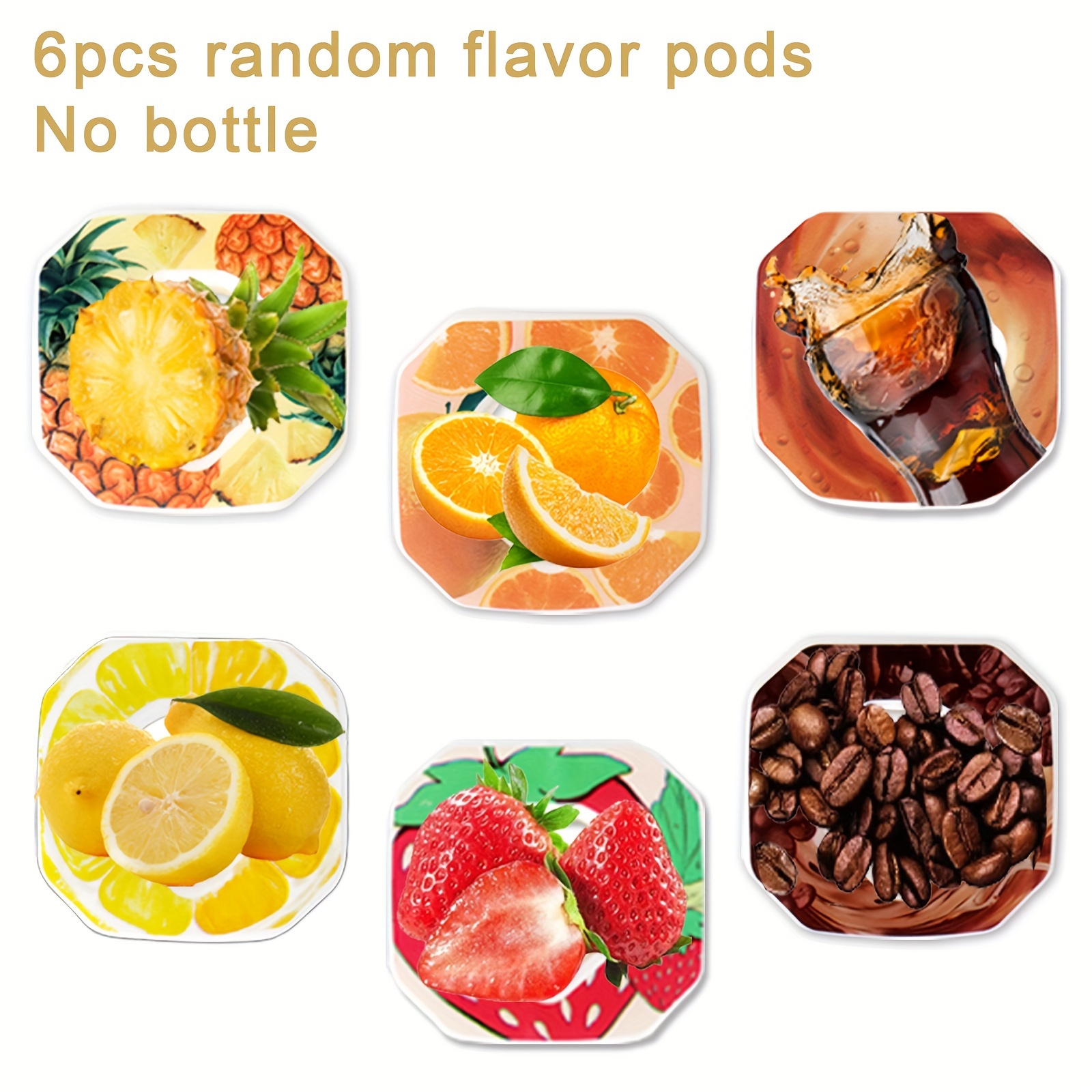 

6pcs Flavor Pods For Air Water Bottle, Scent Rings Water Bottles Accessory, 0% Sugar 0% Calories Fruit Fragrance Pods For Daily Exercise Boost Drinking Water