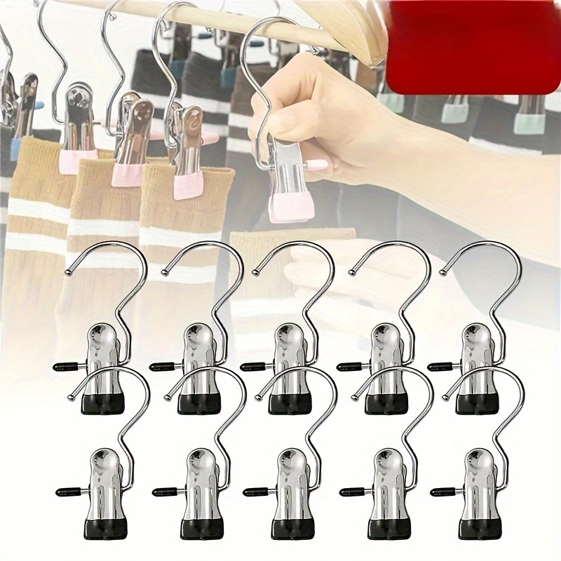 

10pcs Stainless Steel - Hangers - -saving, Portable, And Closet Organizer For , , Pants, And - For Storage, , And Dorm Organization