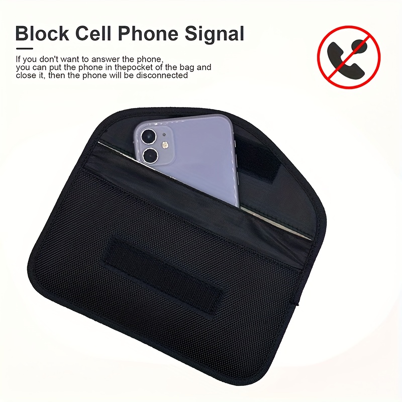 Signal-blocking Phone Pouch, Rfid Faraday Wallet, Privacy Protection Case For Mobile Devices And Car Keys