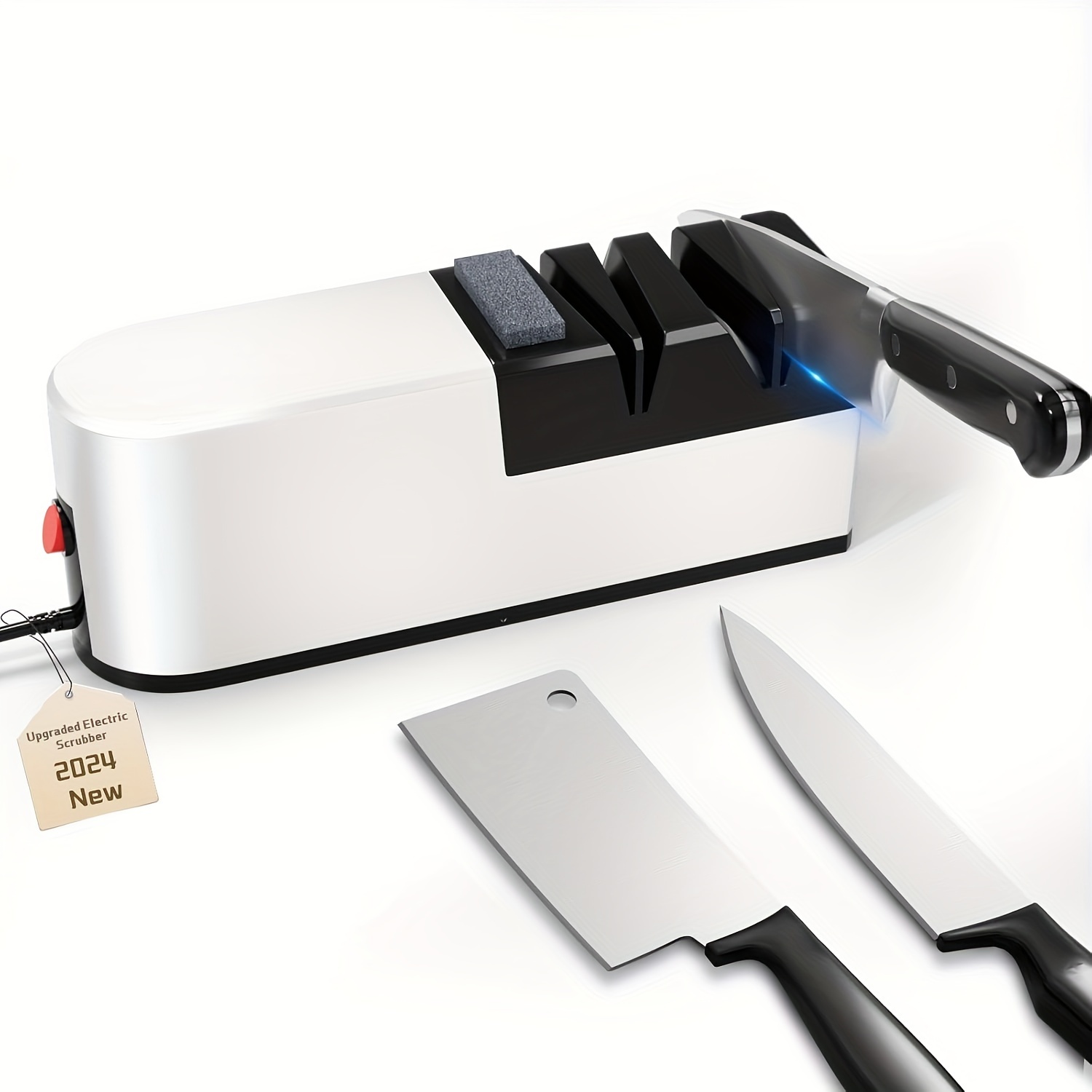 TEMU Knife Sharpener Professional 2-stage Electric Knife Sharpener, Knife Sharpener For Kitchen Knives Sharpening And Polishing Function, For All Kinds Of Kitchen Knives.